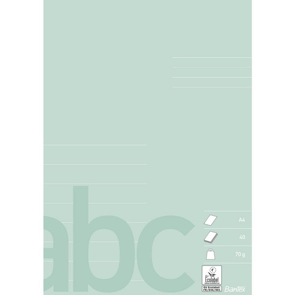 Skrivhäfte A4 1/2 linjerat | 19,5mm | ljusgrön SE000800 - 1