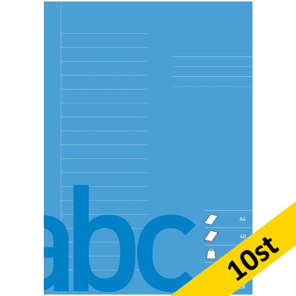 Skrivhäfte A4 linjerat | 14,5mm | blå | 10st SE000537 - 1