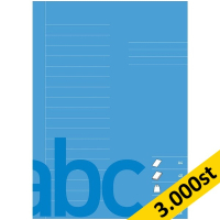 Skrivhäfte A4 linjerat | 14,5mm | blå | 3.000st  [PALLFRAKT]