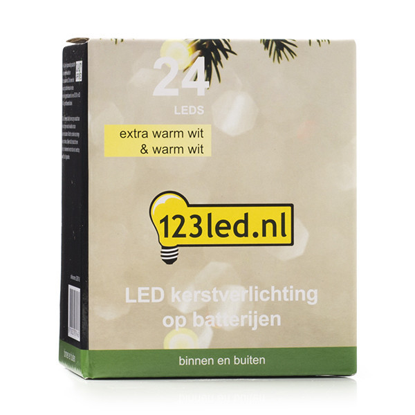 Batteridriven Ljusslinga | extra varmvit & varmvit | 2,1m | 24 lampor  [123ink] LDR07145 - 7