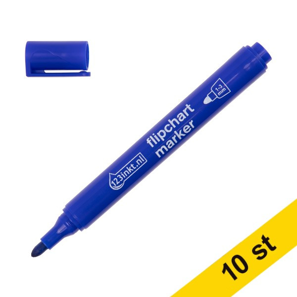 Blädderblockspenna 1.0mm - 3.0mm | 123ink | blå | 10st  390562 - 1