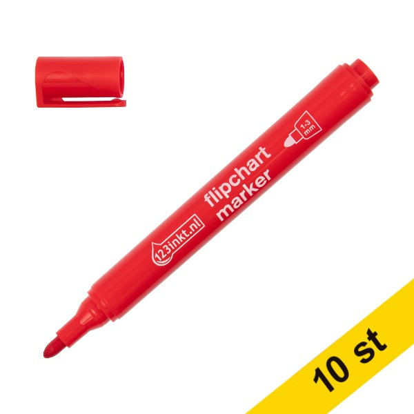 Blädderblockspenna 1.0mm - 3.0mm | 123ink | röd | 10st  390560 - 1