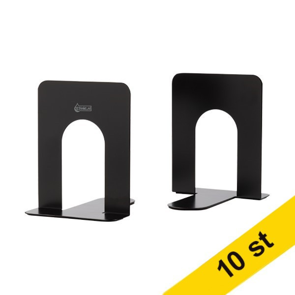 Bokstöd metall 10st | 14.5 x 12 x 15.2cm | 123ink svart 301318 - 1
