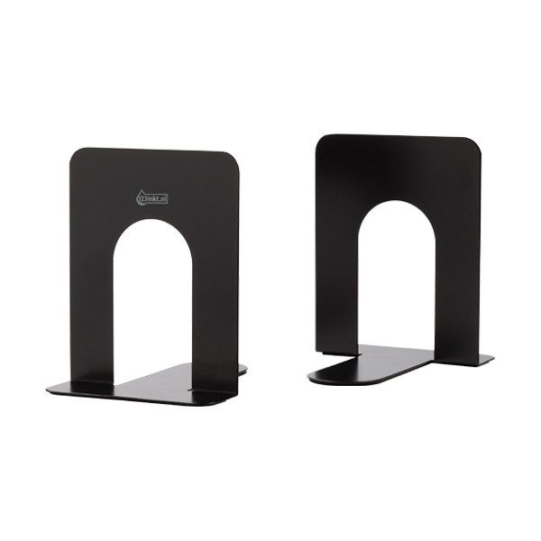 Bokstöd metall 2st | 14.5 x 12 x 15.2cm | 123ink svart⭐ 301315 - 1