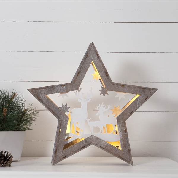 Bordsdekoration Fauna | 34x32cm | brun [Star Trading] 271-37 501820 - 2