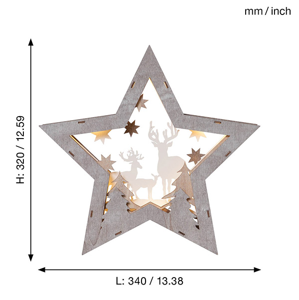Bordsdekoration Fauna | 34x32cm | brun [Star Trading] 271-37 501820 - 5
