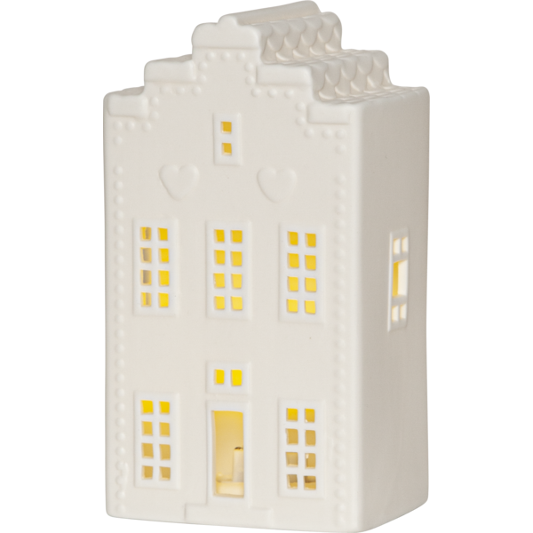 Bordsdekoration Vinter | 8,5x16x6cm | vit [Star Trading] 992-76 501815 - 3
