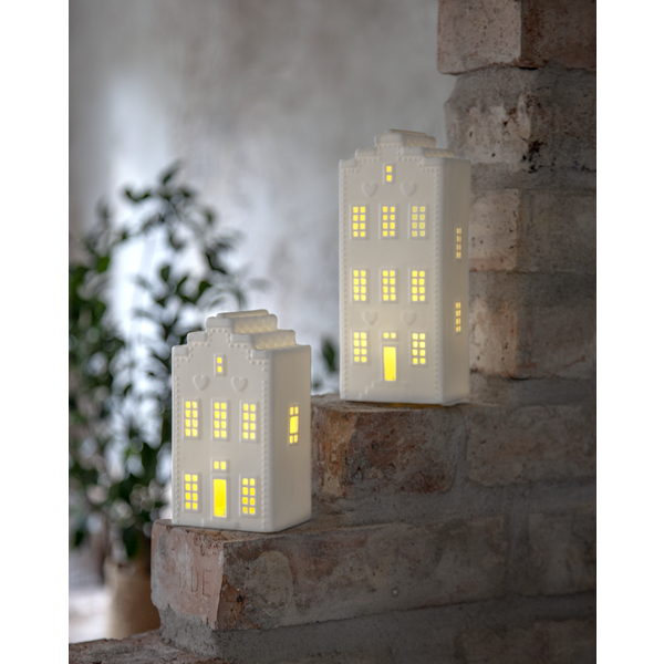 Bordsdekoration Vinter | 8,5x16x6cm | vit [Star Trading] 992-76 501815 - 4