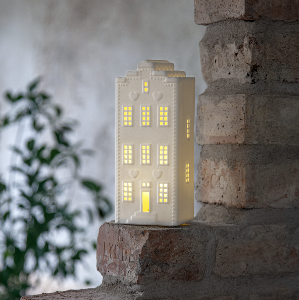 Bordsdekoration Vinter | 8,5x21x6cm | vit [Star Trading] 992-75 501814 - 2