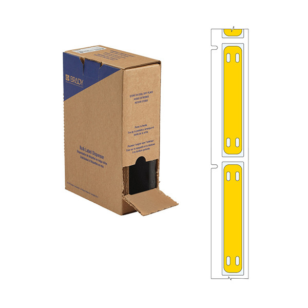 Brady BM-10x60-7643-YL-L tråd- och kabeletiketter | gul | 60mm x 10m (original) BM-10x60-7643-YL-L 147726 - 1