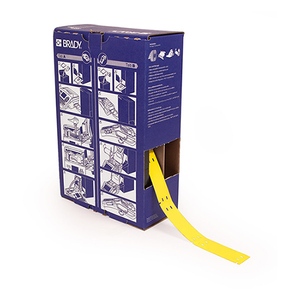 Brady BM-10x75-348-YL polyolefinetiketter | 10 mm x 75 mm (original) BM-10x75-348-YL 148030 - 1