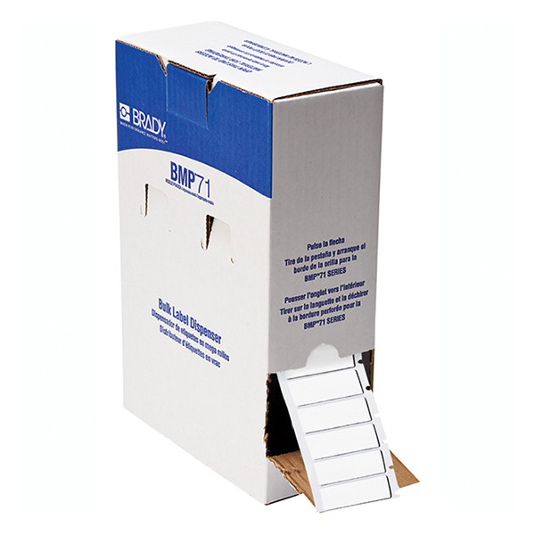 Brady BM71E-6-7593-WT laminerade polyesteretiketter | 15,00mm x 45,00mm (original) BM71E-6-7593-WT 147290 - 1