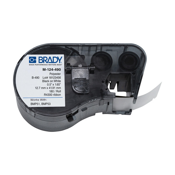 Brady M-124-490 polyestertejp | 12,7mm x 41,91mm (original) M-124-490 146060 - 1