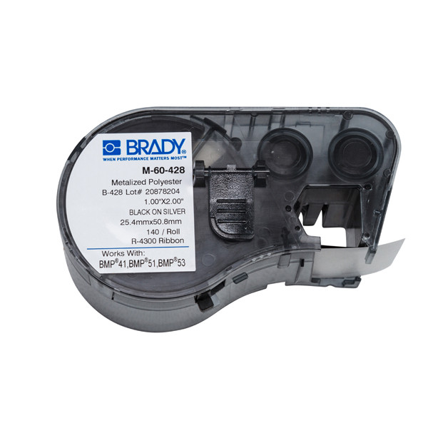 Brady M-60-428 metalliserade polyestertejp | 25,4mm x 50,8mm (original) M-60-428 146134 - 1