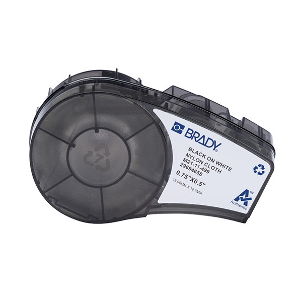 Brady M21-11-499 nylontejp | svart text - vit tejp | 19,05mm x 12,70mm (original) M21-11-499 147492 - 1