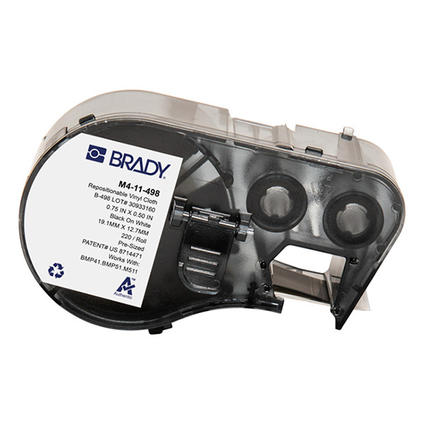 Brady M4-11-498 vinyltejp | svart text - vit tejp | 12,7mm x 19,05mm (original) M4-11-498 148312 - 1