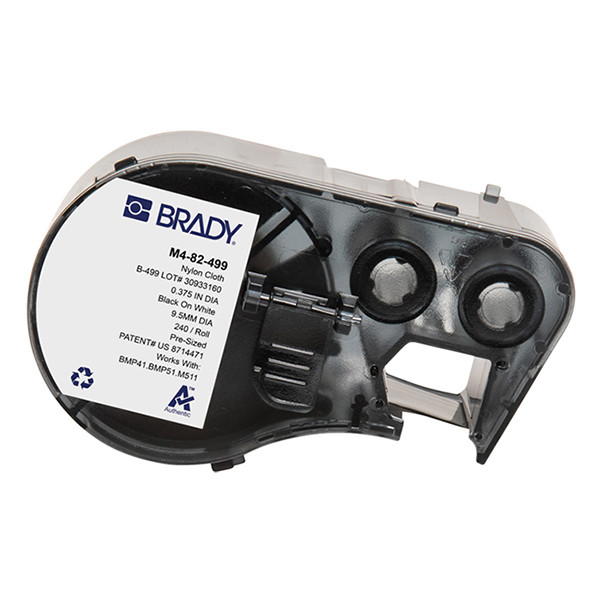 Brady M4-82-499 nylontejp | svart text - vit tejp | Ø 9,53mm (original) M4-82-499 148250 - 1