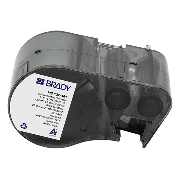 Brady M5-122-461 laminerad polyestertejp | 28,58mm x 12,70mm (original) M5-122-461 148044 - 1