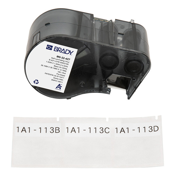 Brady M5-32-427 vinyltejp | 38,1mm x 38,1mm x 12,7mm (original) M5-32-427 146297 - 1