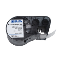 Brady MC-1500-595-WT-BK vinyltejp | svart text - vit tejp | 38,1mm x 7,62mm (original) MC-1500-595-WT-BK 147116