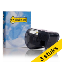 Brady MC1-1000-595-WT-BK vinyltejp | svart text - vit tejp | 25,4mm x 7,62m | 3st (varumärket 123ink) MC1-1000-595-WT-BKC 650800