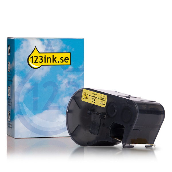 Brady MC1-1000-595-YL-BK vinyltejp | svart text - gul tejp | 25,4mm x 7,62m (varumärket 123ink) 147091 - 1