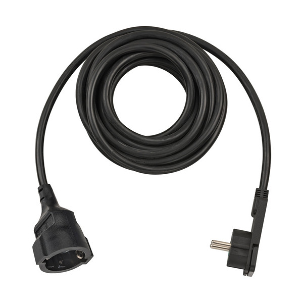 Förlängningssladd 5m svart (platt kontakt) 399519 - 1