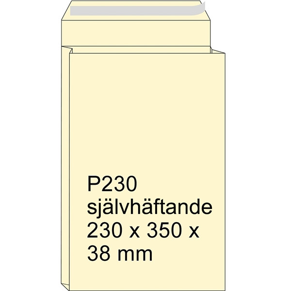 Brevpåse 230 x 350 x 38mm P230 | Monsterzak | självhäftande remsa | 125st 309802 209094 - 1