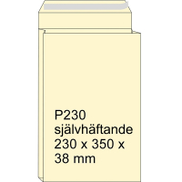 Brevpåse 230 x 350 x 38mm P230 | Monsterzak | självhäftande remsa | 125st 309802 209094
