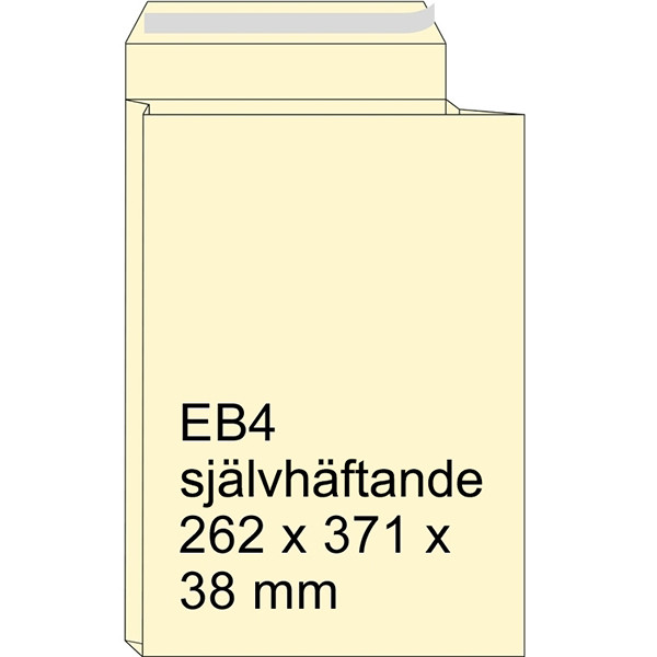 Brevpåse 262 x 371 x 38mm EB4 | Monsterzak | självhäftande remsa | 10st 309702-10 209096 - 1