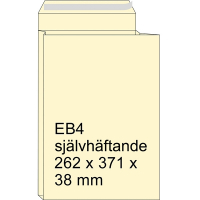 Brevpåse 262 x 371 x 38mm EB4 | Monsterzak | självhäftande remsa | 10st 309702-10 209096