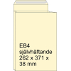 Brevpåse 262 x 371 x 38mm EB4 | Monsterzak | självhäftande remsa | 125st 209098 - 1