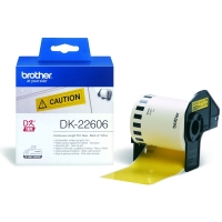 [DP] Brother DK-22606 etiketter | svart text - gul tejp | 62mm x 15.24m (original) 080748