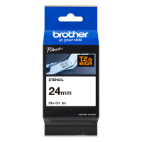 [DP] Brother STe-151 | svart text - transparent märkband  | 24mm x 3m (original) 080696