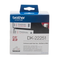 Brother DK-22251 etiketter | svart och röd text - vit etikett | 62mm x 15.24m (original) DK-22251 080776