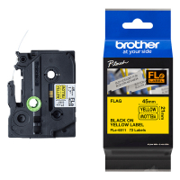 Brother FLe-6511 | svart text - gul flaggtejp | 21mm x 45mm (original) FLE6511 350556