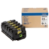 Brother HGe-651V5 | svart text - gul märkband  | 24mm x 8m | 5-pack (original) 080920 - 1