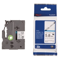 Brother HSe-211 krympslang | svart text - vit märkband  | 6mm x 1,5m (ORIGINAL) 088882