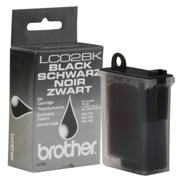 Brother LC02BK svart bläckpatron (original) LC02BK 028509 - 1