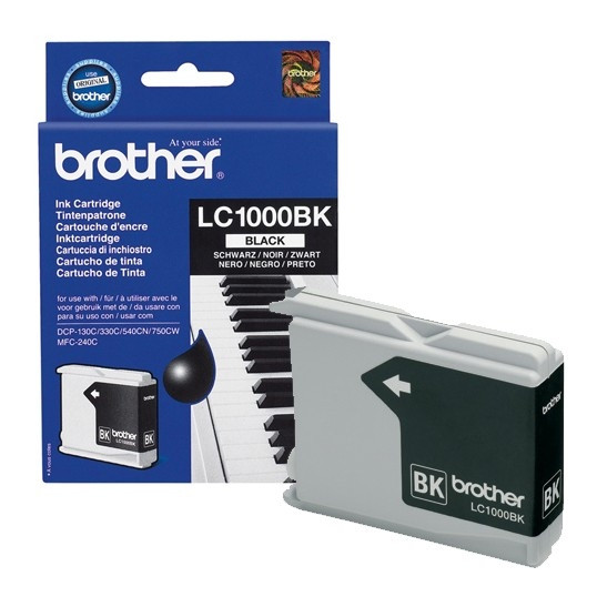 Brother LC1000BK svart bläckpatron (original) LC1000BK 028440 - 1
