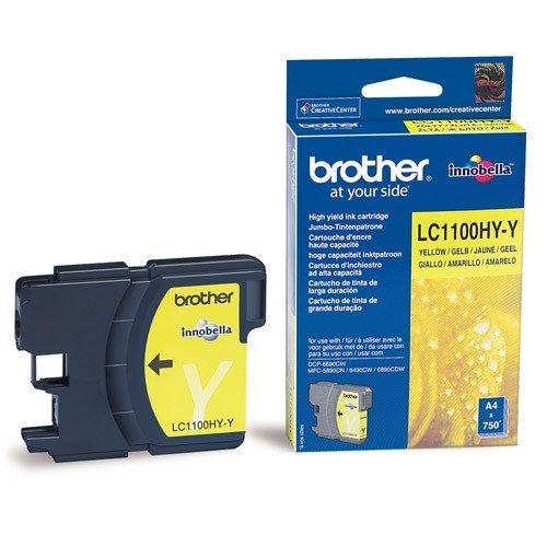 Brother LC1100HYY gul bläckpatron hög kapacitet (original) LC1100HYY 028866 - 1