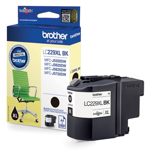 Brother LC229XLBK svart bläckpatron extra hög kapacitet (original) LC-229XLBK 029156 - 1