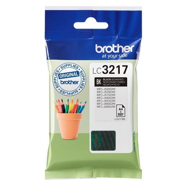 Brother LC3217BK svart bläckpatron (original) LC3217BK 028900 - 1