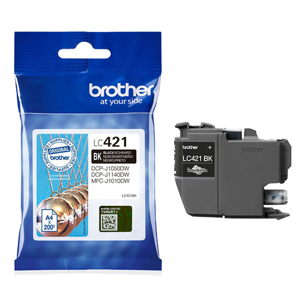 Brother LC421BK svart bläckpatron (original) LC-421BK 051284 - 1