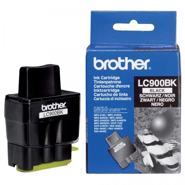 Brother LC900BK svart bläckpatron (original) LC900BK 028340 - 1