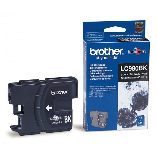 Brother LC980BK svart bläckpatron (original) LC980BK 028868 - 1