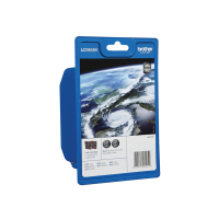 Brother LC985BKBP2 svart bläckpatron 2-pack (original) LC-985BKBP2 LC985BKBP2DR 350024