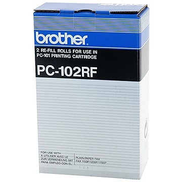 Brother PC-102RF svart färgband 2-pack (original) PC102RF 029838 - 1