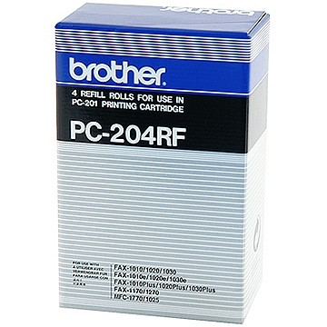 Brother PC-204RF svart färgband 4-pack (original) PC204RF 029875 - 1