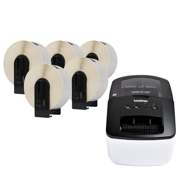 Brother QL-700 etikettskrivare + 5 etiketter  089309 - 1
